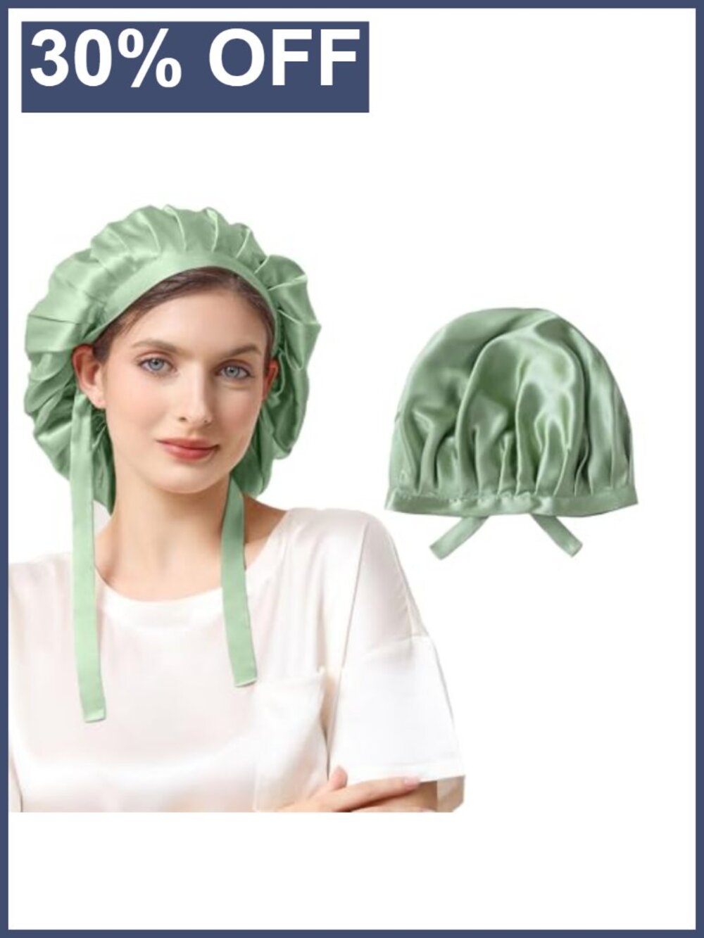 100% Mulberry Silk Bonnet for Sleeping Tie Band Hair Care